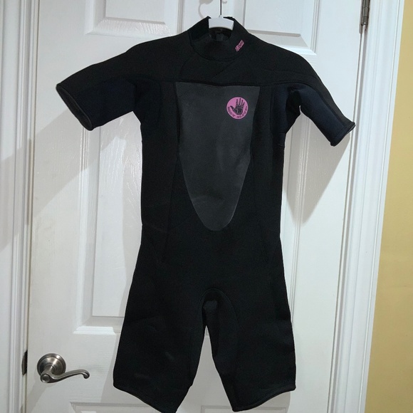 Body Glove Wetsuit springsuit short Sz 9/10 Black New Back Zip 2/1 MM back zip - Picture 1 of 10